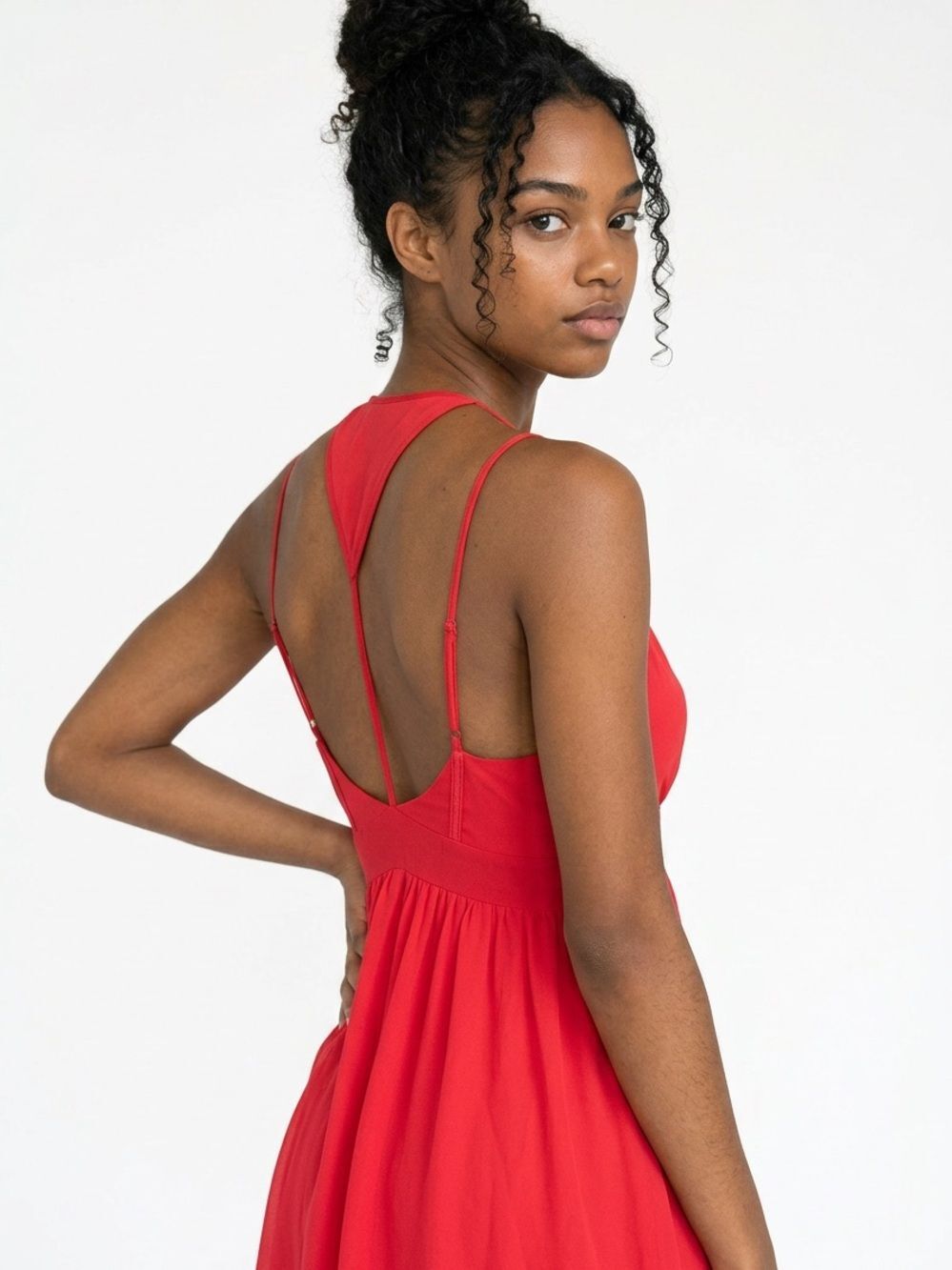 L’ATISTE | Red Strappy Tank Top Triangle Back Women’s Size X-Small
